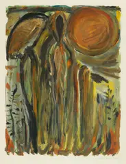 Untitled by Josh Smith, 2019, Monotype on Whatman paper; unique piece, offered Dec 2021