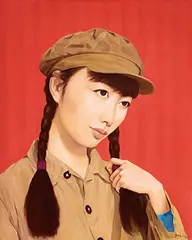 Qi Zhilong, Chinese Girl, 2009, Oil on canvas