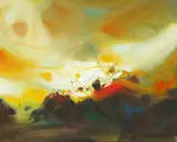 Les premi?es lueurs by Chu Teh-chun, 1987, Oil on canvas, sold Nov 2004