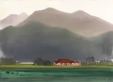 Old Houses in the Mountains by Shiy De-jinn, 1980, Watercolor on paper, sold Dec 2013
