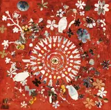 Liu Shih-tung, Wind Passes across the Mountain; A Net (a set of 2), 2007, Acrylic on canvas, collage