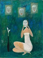 King Fen-hwa, Make Up, 1990, Oil on canvas