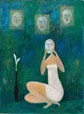 King Fen-hwa, Make Up, 1990, Oil on canvas