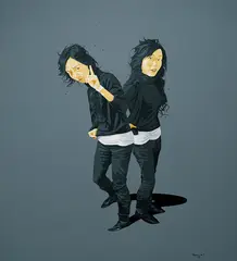 Guo Wei, Sisters No.1, 2007, Oil on canvas