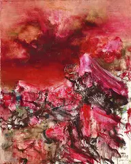 Zhou Chunya, Red Rock, 1999, Oil on canvas