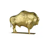 Pierre-Yves Trémois, Le Bison Genèse, 1976 - 1977, Polished bronze, ed. 6/8