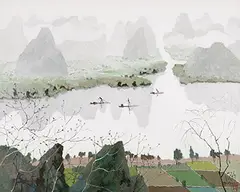 Pang Jiun, Down the river, 2014, Oil on canvas