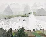 Down the river by Pang Jiun, 2014, Oil on canvas, sold Nov 2014