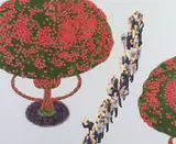 Chiharu Nishizawa, Awaiting, 2007, Acrylic on canvas 53 x 62.5 cm