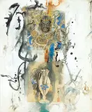 Chen Chaobao, Pray to God, 1993, Mixed media on canvas