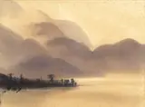 Shiy De-jinn, Landscape, 1980, Watercolor on paper