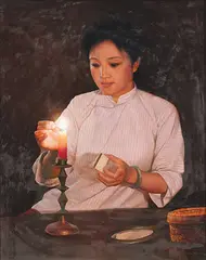 Illumination by Shen Hanwu, Oil on canvas, sold May 2016