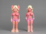 Kaws, The Twins (Pink) (A set of 2), 2006, Painted cast vinyl, edition of 500
