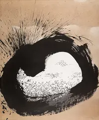 Series Desire Scenery 0133 by Qin Feng, 2012, Ink and Tea on Paper, sold Nov 2014