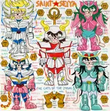 Sol Felpeto, Saint Seiya: The Cats of the Zodiac, 2021, Acrylic on canvas