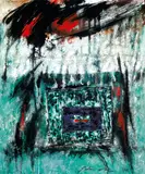 John Way, Vitreous Enamel No. 12, 1998, Mixed media on canvas