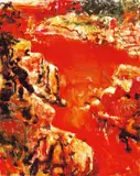 Landscape Series by Zhou Chunya, 1994, Oil on canvas, sold Jun 2006
