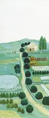 Miao Jingchang, Four Seasons in Countryside (quadriptych), 2008, Oil on canvas