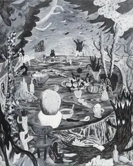 Yuichi Hirako, Leftover 3, 2018, Acrylic on canvas