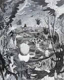 Yuichi Hirako, Leftover 3, 2018, Acrylic on canvas