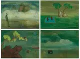 Cheng Tsai Tung, Lingering Clouds (A set of 4)