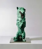 Zhou Chunya, Green Dog, 2006, Bronze, stainless steel, edition no. 4/8