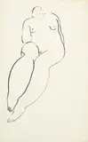 Sanyu, Nude, 1920s-1930s, Ink on paper