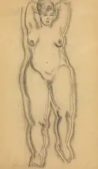 Nude by Sanyu, Pencil on paper, sold Dec 2017