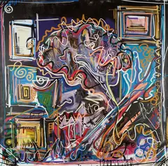 Peter Riezebos, Gifted, 2017, Mixed media on linen