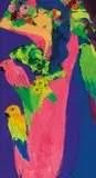 Walasse Ting, Lady, Flowers and Birds