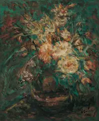 Vase of Flowers by S.T.Chung, 1996, Oil on canvas, offered Jun 2006