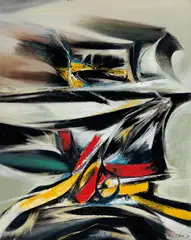 C. J. Yao, Abstract, 1970, Oil on canvas