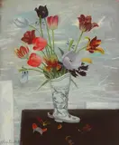 Roger Chapelain-Midy, Bouquet à la botte, Oil on canvas
