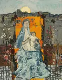 Michel Henry, La Vierge à l'enfant, Oil on canvas