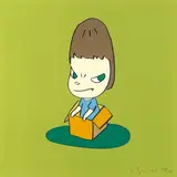 Yoshitomo Nara, Girl in a Box, 2001, Screenprint in colours, on wove paper, the full sheet