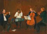Yoshio Chang, Orchestra, 1992, Oil on canvas