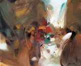 Lumière jaunne by Chu Teh-chun, 1993, Oil on canvas, sold Apr 2004