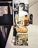 Hwang Jyi, A Girl in a Gallery, 1994-1999, Oil on canvas
