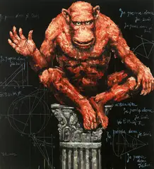 Hua Qing, The Thinker No.4, 2007, Oil on canvas