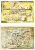 Montagnes et Soleil; Les Cerfs (a set of 2) by Zao Wou-ki, 1951-1952, Lithographs printed in 4 colors on Arches Paper Edition no. 65/200; E.A., offered Dec 2012