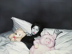 He Sen, Toy on the Bed, 2008, Oil on canvas