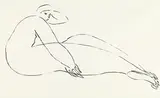 Sitting Nude by Sanyu, Ink on paper, sold Dec 2017