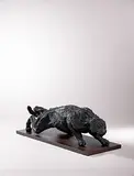 Yongho Ji, Cat 1, 2009, Used tire, stainless steel, wood, polyurethane foam (unique)