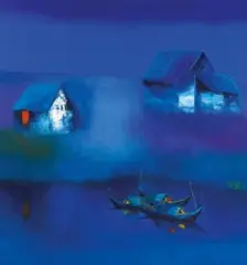 Dao Hai Phong, Moonlit Night, 2006, Oil on canvas