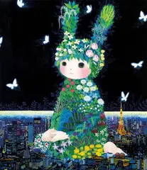 Mr. Weed - Night by Asa Go, 2023, Oil on canvas, sold Dec 2024