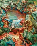 Mountain Rock Series by Zhou Chunya, 1995, Oil on canvas, sold Jun 2010