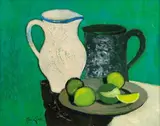 René Genis, Nature morte aux citrons verts, Oil on canvas