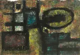 Chin Sung, The Upside Down Chiang, 1960, Oil and mixed media on paper, mounted onto carton