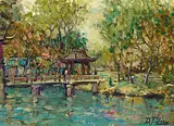 Lin Dachuan, West Lake, Oil on canvas