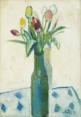 Yoshio Chang, Tulip, 1990, Oil on canvas